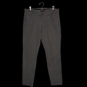GAP Patterned Slim Ankle Pants Black White Print Size 10 Regular